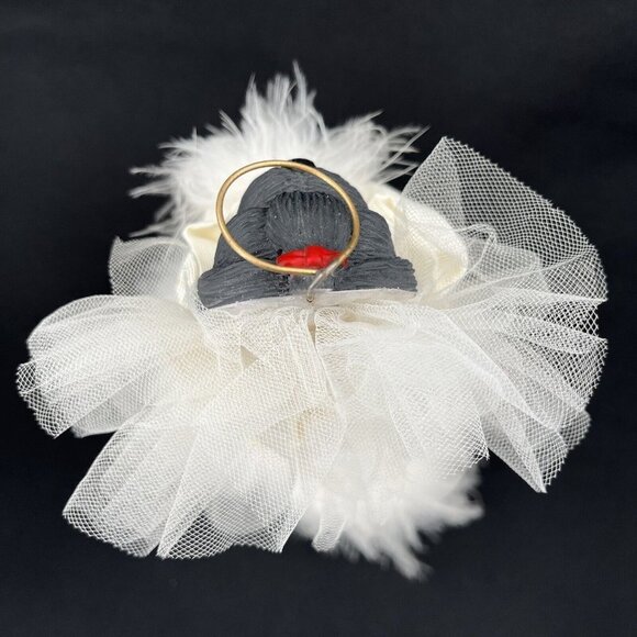 Lhasa Apso‎ Guardian Angel Tree Topper Black Cream 12" tall Sympathy Gift - Picture 6 of 8